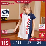 Levi's 李维斯儿童连衣裙夏季新品童装Polo衫裙儿童裙子 奶白 120 /60 【建议身高110-116cm】