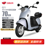 五星钻豹电动车60V20AH电动摩托车1200W大功率外卖车两轮成人男女式电瓶车 G1 真彩天鹅灰