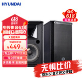 HYUNDAI现代YK-8 家庭影院音响 家用KTV会议音响 8英寸无源音响卡拉OK卡包音箱 一对装