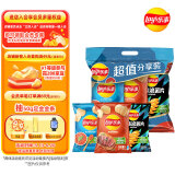乐事（Lay's）大波浪组合包(鱿鱼+红烩+烧烤)70克*3包 零食大礼包 休闲食品