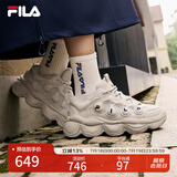 FILA 杨幂同款斐乐官方女鞋豌豆鞋运动鞋休闲鞋厚底老爹鞋 燕麦棕-OM 36.5