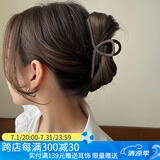 向晚 发夹发卡洋气大地色发抓磨砂鲨鱼夹女高级感抓夹后脑勺盘发发卡