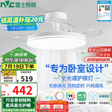雷士（NVC）LED照明枕边风风扇灯吊扇灯北欧餐厅卧室全光谱1级能效三防白色