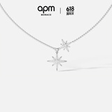 APM Monaco[杨紫同款]六芒星项链女生设计感毛衣链生日礼物礼物送女友 双颗六芒星项链