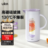 UKA冷水壶高硼硅玻璃凉白开水壶杯耐高温防烫家用大容量 紫色