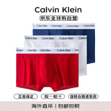 Calvin KleinCK 男士平角内裤套装 3条装 送男友礼物 U2664G I03红白蓝 M
