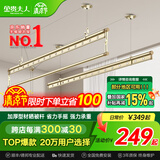 金贵夫人 晾衣架升降阳台三杆手摇晾衣杆手动室内晒衣架家用凉衣架 香槟金 2.4m 三杆 【高硬度碳钢】圆杆