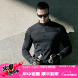 龙牙二代龙牙捍卫者轻量化立领抓绒衫保暖外套户外战术夹克 极夜黑 XS 165/88A