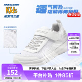 Skechers斯凯奇童鞋儿童运动鞋新款夏季易弯折男女童透气网鞋405238L 男童/白色/WHT 36