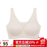 like uu风筝内衣系列基础隐形少女无痕内衣青春发育期文胸儿童内衣 基础款-固定杯-浅麦芽 均码 （70-100斤）