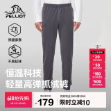 伯希和（Pelliot）户外抓绒裤男女春季摇粒绒保暖休闲卫裤长裤114311237深灰M