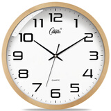 康巴丝（Compas）挂钟客厅2025款简约办公日历钟表石英钟表挂墙时钟 c3519闪金直径39cm