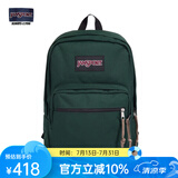 JANSPORT杰斯伯双肩包女男复刻暮光学生电脑包旅行背包书包 4QVA7F7松林绿-侧袋+隔层