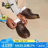 马丁（DR.MARTENS）1461女款夏季舒适百搭美拉德疯马皮棕色皮鞋单鞋 深棕色 36