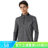 力为（Leevy）卫衣外套男长袖T恤男立领运动保暖上衣 春秋套头衫 休闲跑步健身训练服 加绒运动装 深麻灰/G64014 XL