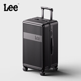 Lee高颜值大容量加厚行李箱拉杆箱旅行箱密码箱子曜石黑26英寸