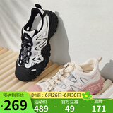 骆驼（CAMEL）丑萌登山鞋女时尚撞色户外休闲鞋 L24S076620 米/银/粉 38
