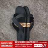 马登（Maden）软底拖鞋磨砂细纹夏季凉拖浴室防滑十字拖凉鞋男士沙滩鞋 黑色 42 (260mm) 偏小一码