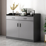 亿家木轻奢餐边柜碗柜客厅靠墙收纳柜多功能储物柜现代简约茶水柜酒柜 【品质升级】两门两抽80CM 自行组装