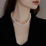 奥斯坦汀（outstanding）项链正圆送女生朋友老婆妈妈年轻款仿珍珠贝珠耳钉实用情人节礼物 单条约10mm（当/次日达） 贝珠