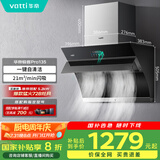 华帝（VATTI）官方抽油烟机侧吸小尺寸家用脱排吸油烟机大吸力挥手智控自动清洗一级能效以旧换新 i11135
