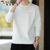 啄木鸟（TUCANO）卫衣男士潮流宽松圆领长袖t恤学生时尚休闲套头上衣男 白色B L 