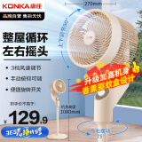 康佳（KONKA）空气循环扇电风扇家用风扇摇头台式小风扇立式涡轮换气扇轻音电扇节能交流定频落地扇KXHS-1907-P