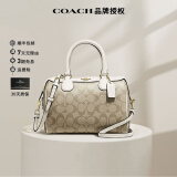 coach/蔻驰【品牌授权】波士顿手提单肩斜挎女包生日送礼情人节520礼物 卡其白32203IMDQC