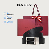 巴利（BALLY）BALLY巴利男士腰带商务方扣双面腰带6307811黑色120cm