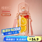 希乐大容量塑料杯tritan运动水杯女士高颜值双饮杯学生便携杯子随手杯
