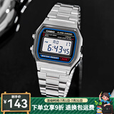 卡西欧（CASIO）手表 小春同款 情侣经典复古小方块 时尚学生表小金表 A158WA-1D 店主主推