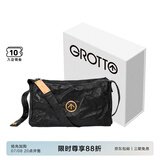 GROTTO个乐黑石包经典大容量植鞣绵羊皮单肩斜挎通勤软包男女款礼物 黑石M（金标）