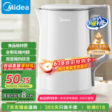 美的（Midea）电热水壶煮水壶家用烧水壶 食品级304不锈钢 双层防烫无缝内胆 自动断电 1.5升大容量 1566