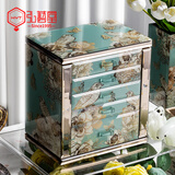 弘艺堂（HYT）首饰盒高档轻奢黄金手饰品首饰收纳盒精致生日结婚新婚礼物送新人 【玻璃】莫奈繁花-大号5层首饰盒