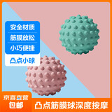 【深度按摩】筋膜球足底筋膜肩颈手腕健身按摩球深层肌肉放松球 凸点按摩小球两个装-粉+绿