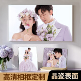 梦叁月相框摆台洗照片定制相框作加相片高清冲印婚纱照挂墙结婚照大相框 拉菲银【丝滑包边+晶瓷膜】 8寸摆台【15*20cm】拍下发照片