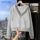 真维斯（Jeanswest）卫衣外套女春秋2026新款时尚宽松休闲连帽短款开衫小个子上衣服潮