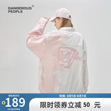 Dangerous people薛之谦dsp长袖衬衫粉色渐变时尚男女潮流ins衬衣 粉色 M