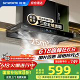 创维（Skyworth）【家电国家补贴20%】抽油烟机家用 欧式顶吸三腔油烟机 25立方大吸力排烟机 高温自清洗Y015