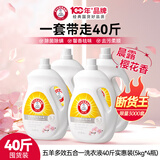 五羊（FIVERAMS）多效五合一洗衣液40斤 手洗机洗5kg*4大桶装量贩装 强力去渍去污