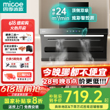 四季沐歌油烟机家用顶侧双吸抽油烟机大吸力厨房抽烟机脱排油烟机免拆自清洗抽烟机一级能效侧顶吸油烟机