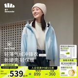 蕉下（beneunder）三合一冲锋衣LS19523女短外套风衣防风气绒保暖棉服 清羽蓝S