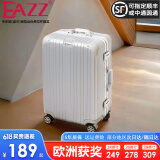 EAZZ【一体铝框｜退换免费】行李箱铝镁合金拉杆箱旅行箱登机密码皮箱 高端 铝框-白色 20英寸 登机箱 签约商务手提箱