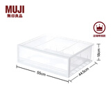 无印良品（MUJI） 聚丙烯 收纳箱 抽屉式 储物箱 整理箱 衣物收纳箱 横宽型/ 小长55*宽44.5*高18cm 4S