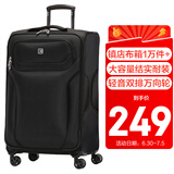 SUISSEWIN祥兴牛津布行李箱20吋耐磨防刮旅行软箱登机箱皮箱拉杆箱黑6005