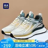 海澜之家（HLA）运动男鞋夏季网面透气轻便百搭休闲鞋子男HAAYDM1ACX0039 蓝色39