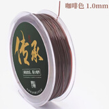 山中玉手串弹力线包芯串珠绳透明皮筋佛珠线手链绳 穿金刚星月菩提绳子 咖色透明弹力线-1.0毫米-50米