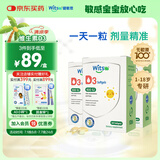 witsbb健敏思维生素 600iuD3 40粒/盒1-18岁 儿童敏宝专研3盒装