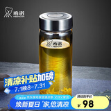 希诺玻璃杯单层加厚大容量家用办公泡茶杯子男车载水杯XN-6017L 530mL