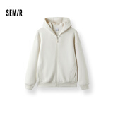 森马（Semir）森柔棉|王安宇同款夹克男秋季针织连帽外套情侣上衣101525108201